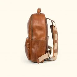 Buffalo Jackson Trading Co. Walker Leather Backpack | Rustic Tan Leather Travel Bags