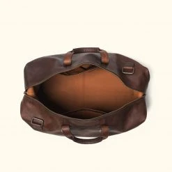 Buffalo Jackson Trading Co. Leather Duffle Bags Walker Leather Weekend Bag | Vintage Oak