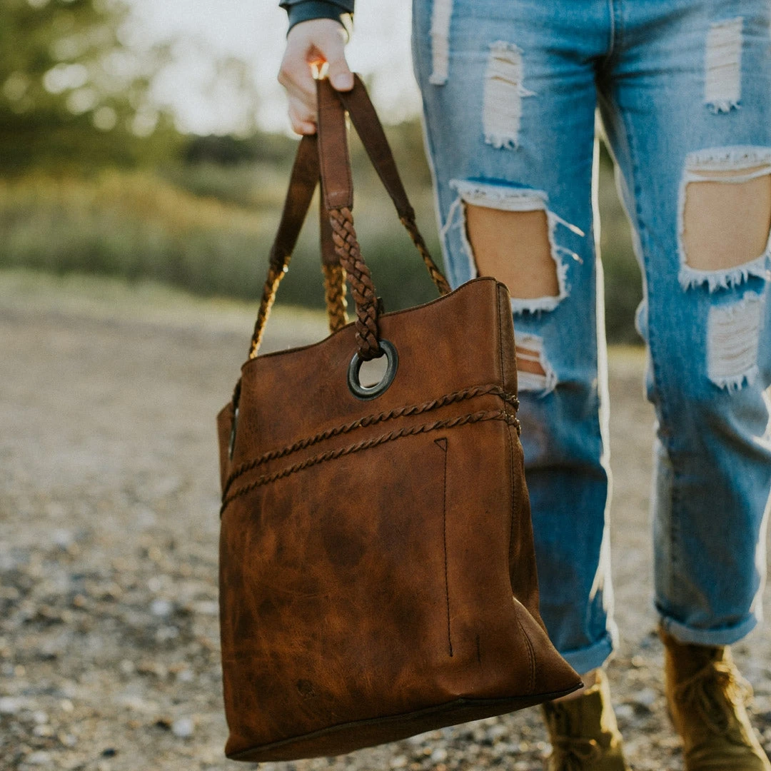 Buffalo Jackson Trading Co. Camden Braided Leather Tote | Hickory Leather Totes 12 Buffalo Jackson Trading Co. Camden Braided Leather Tote | Hickory Leather Totes