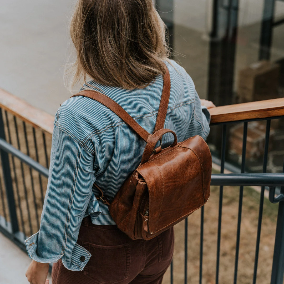 Buffalo Jackson Trading Co. Walker Small Leather Backpack | Rustic Tan 9 Buffalo Jackson Trading Co. Walker Small Leather Backpack | Rustic Tan