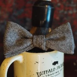 Buffalo Jackson Trading Co. Herringbone Wool Bow Tie | Brown Apparel